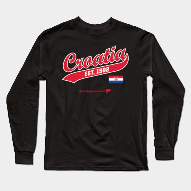 Croatia Ultimate Script Long Sleeve T-Shirt by trevorb74